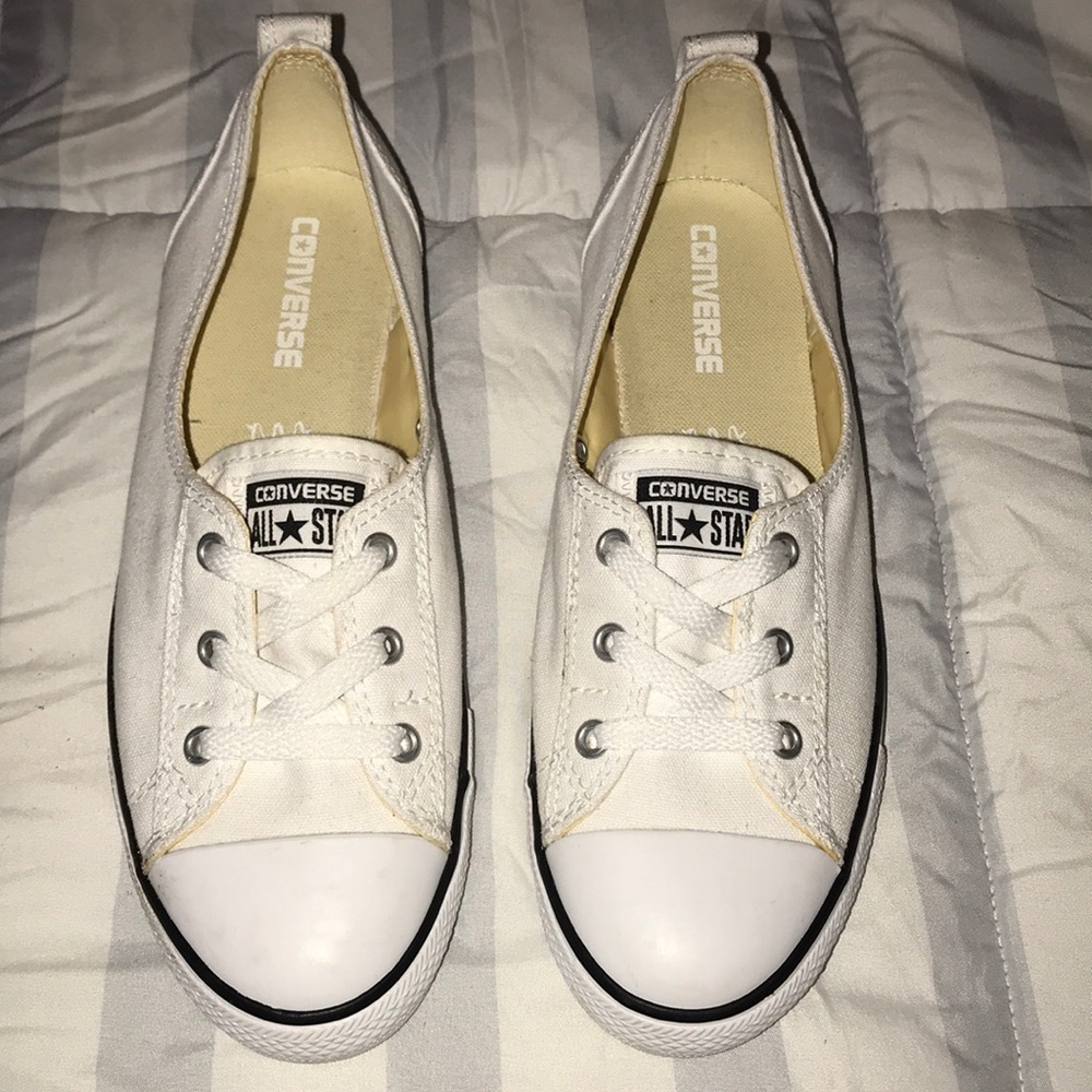 White Converse Low
